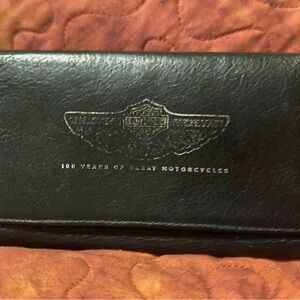 Harley-Davidson Black Leather Anniversary Wallet